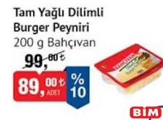 BAHÇIVAN TAM YAĞLI DİLİMLİ BURGER PEYNİRİ 200 G fiyat ve kampanya bilgisi